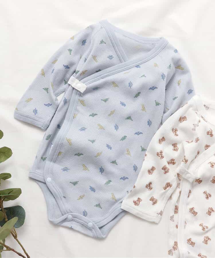 ベビー長袖リブボディ肌着