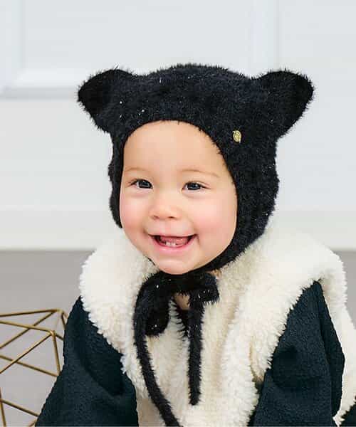 ねこ耳ニットボンネット