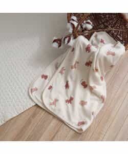 ねこ・トイプードル柄ブランケット