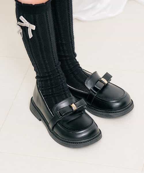 リボンローファー