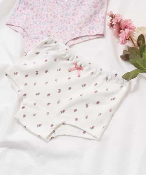 3P対象 GIRLS小花柄・いちご柄ボクサーショーツ（V452953