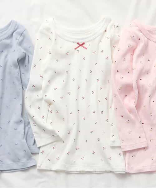 GIRLSリブ長袖肌着