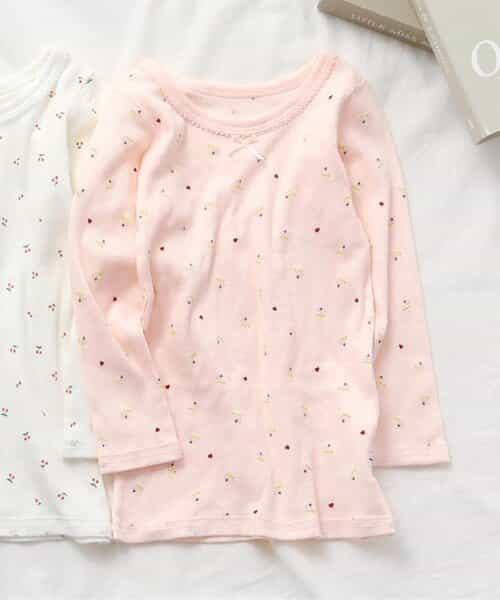 GIRLSリブ長袖肌着