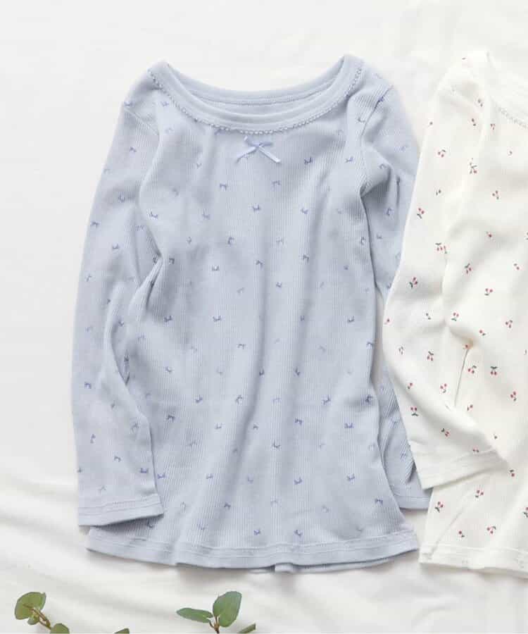 GIRLSリブ長袖肌着