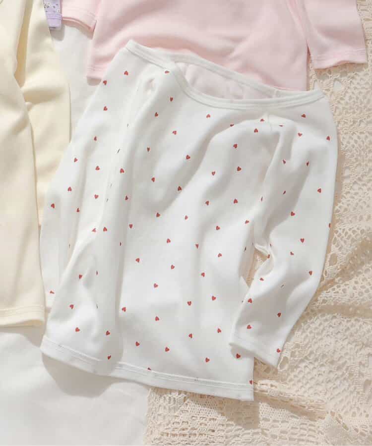 GIRLS深あき長袖肌着