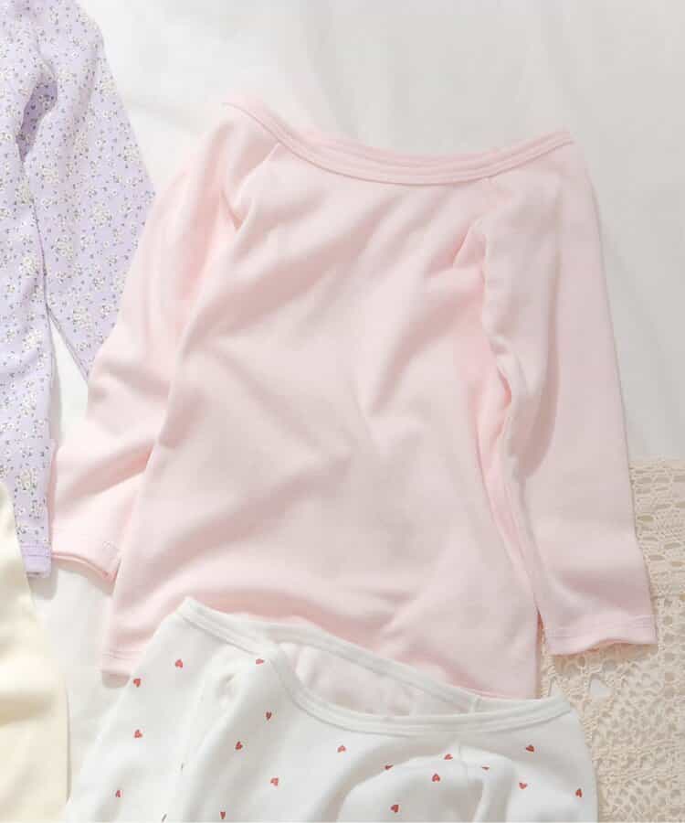 GIRLS深あき長袖肌着