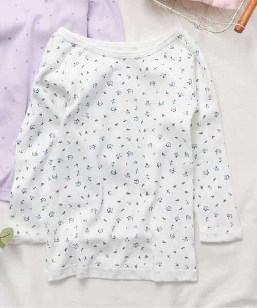 GIRLSスムース深あき長袖肌着