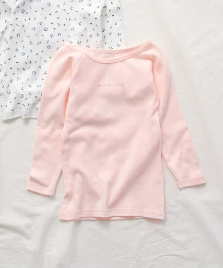 GIRLSスムース深あき長袖肌着