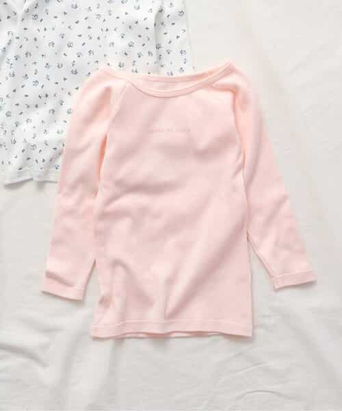 GIRLSスムース深あき長袖肌着