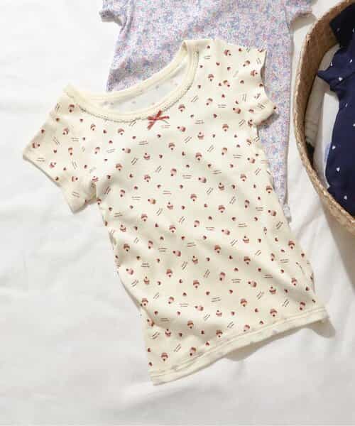 GIRLSフライス半袖肌着