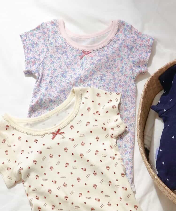 GIRLSフライス半袖肌着