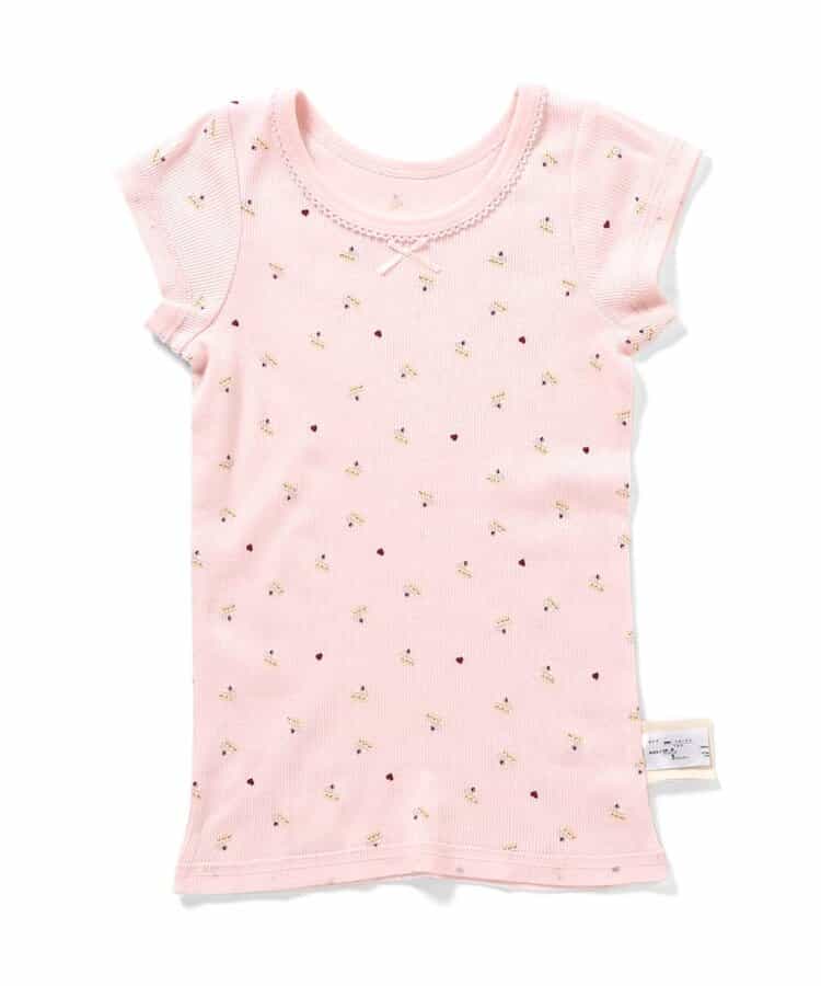 GIRLSリブ半袖肌着