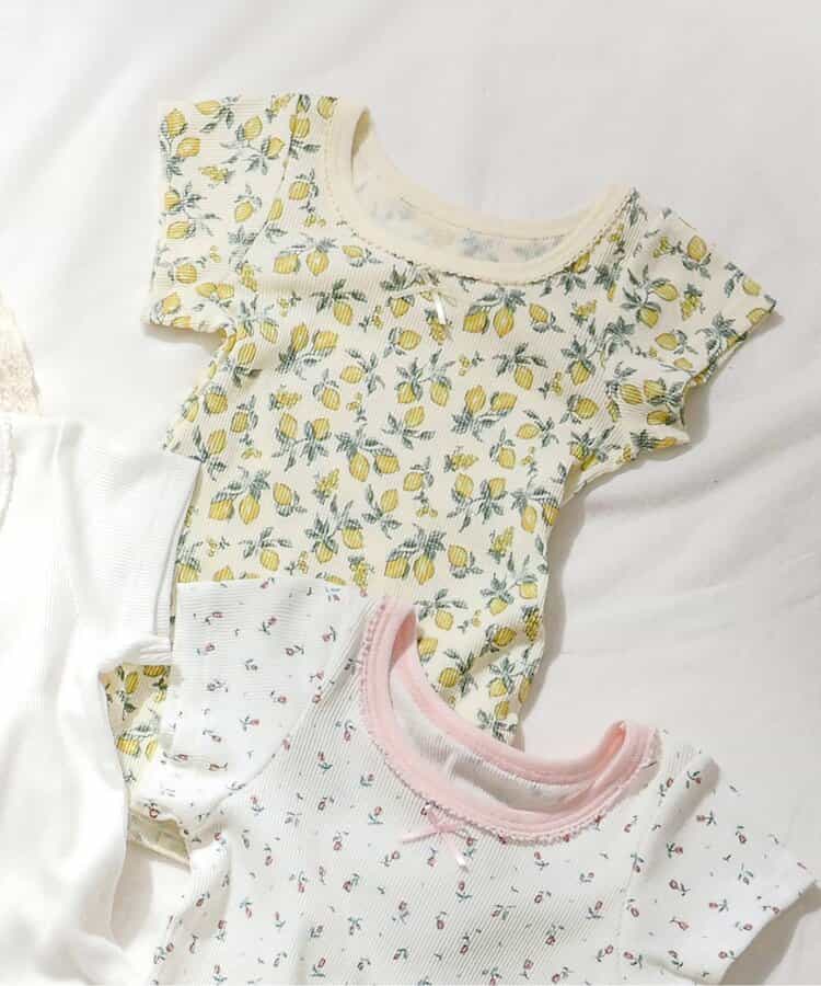 GIRLSリブ半袖肌着