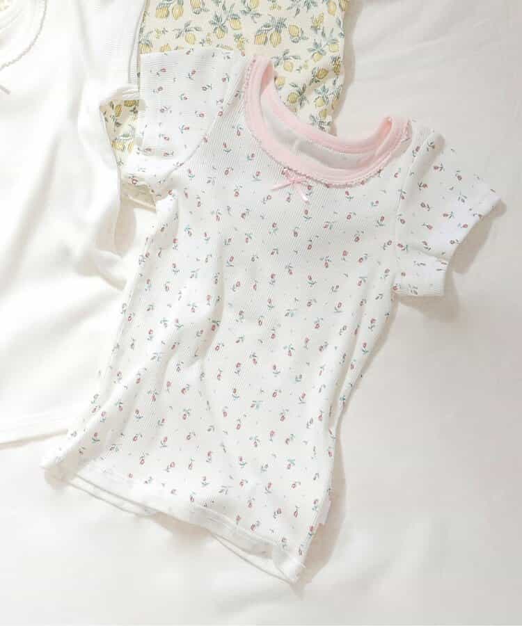 GIRLSリブ半袖肌着