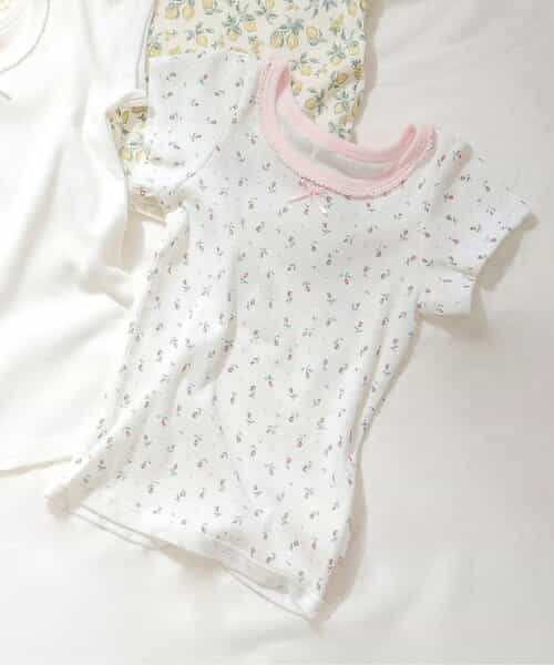 GIRLSリブ半袖肌着