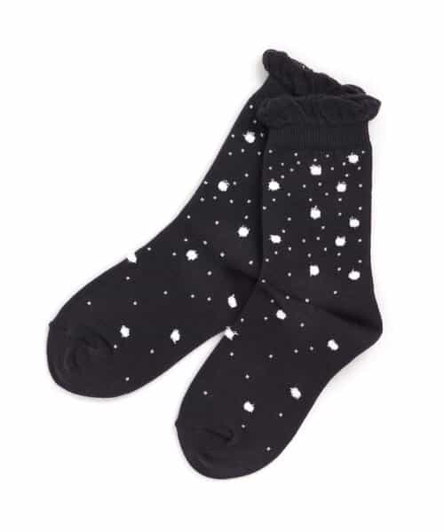 3P対象A ドット柄ソックス_秋
