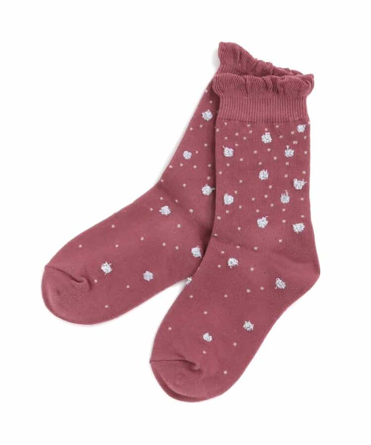 3P対象A ドット柄ソックス_秋