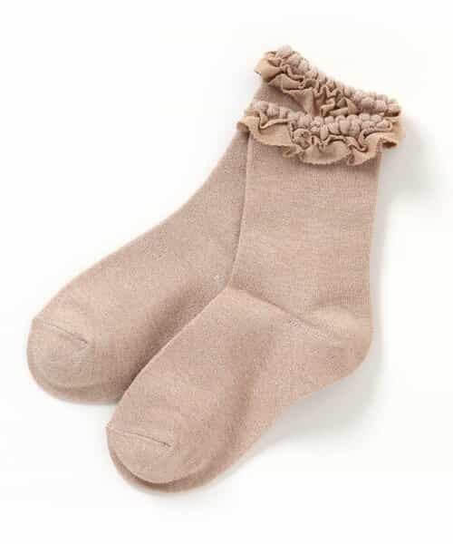 3P対象A スエードフリルソックス