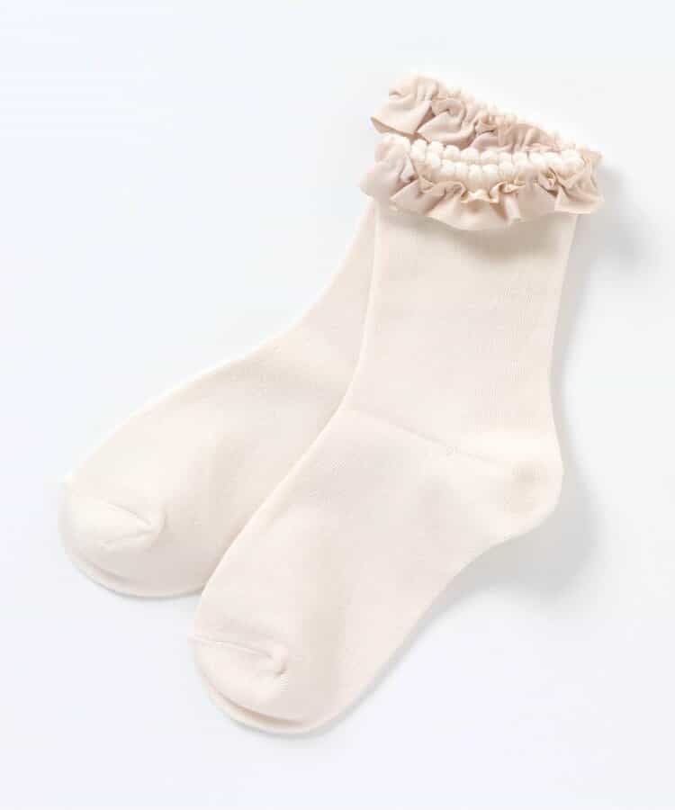 3P対象A スエードフリルソックス