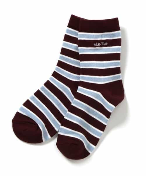 3P対象 フラワー・ボーダーソックス