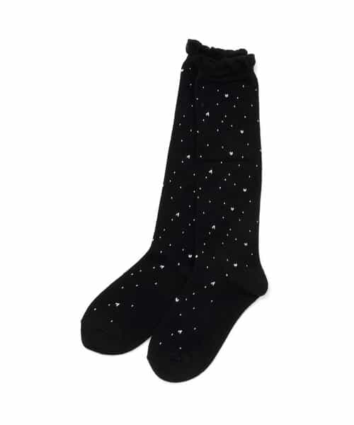 3P対象 チェック・ハート・花柄ハイソックス