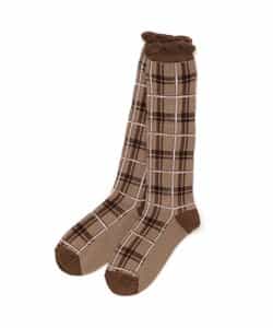 3P対象A チェック・ハート・花柄ハイソックス