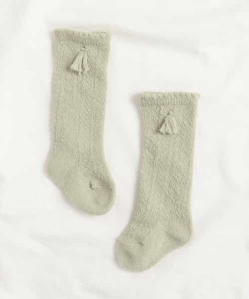透かし編みベビーハイソックス