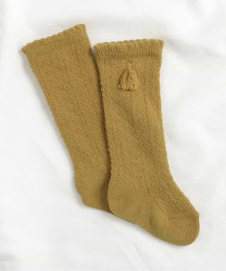 透かし編みベビーハイソックス