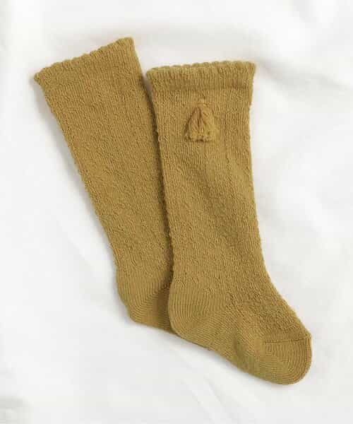 透かし編みベビーハイソックス