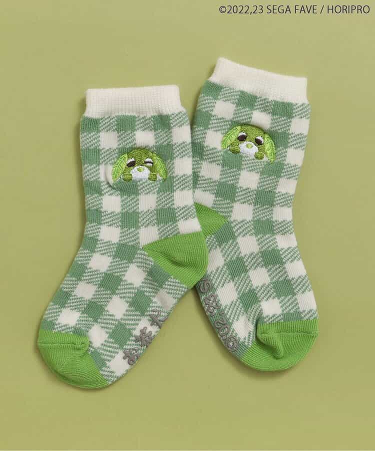 WEB限定 お茶犬ワンポイント刺繍ソックス