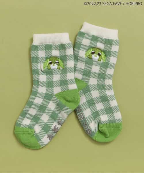 WEB限定 お茶犬ワンポイント刺繍ソックス