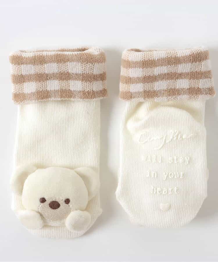 tiny bear モチーフ付きソックス
