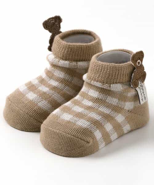 モチーフ刺繍ベビーソックス
