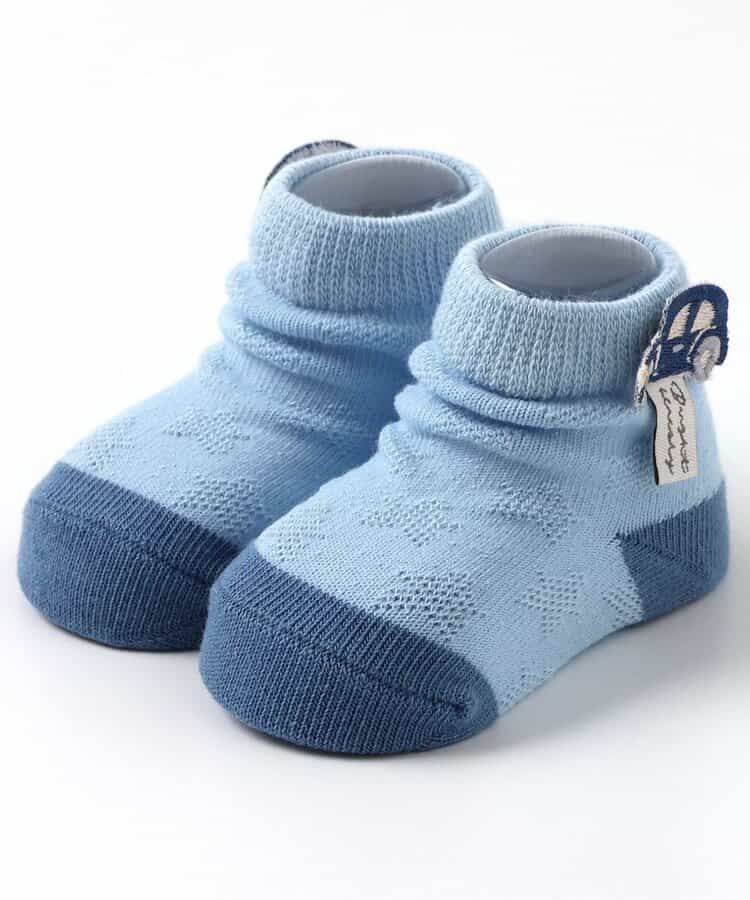 モチーフ刺繍ベビーソックス