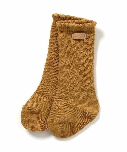 透かし編みベビーハイソックス