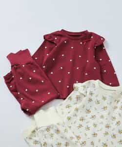 ハート・花柄裏毛パジャマ