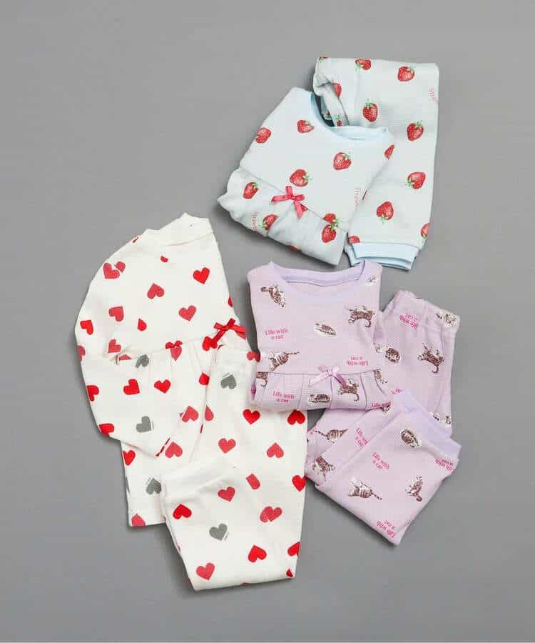 ★SALE★【リンク】GIRLSバラエティワッフルパジャマ_988191