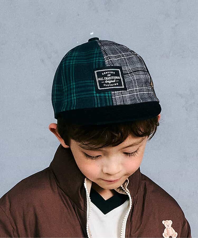 ヘリンボン・パッチワークキャップ