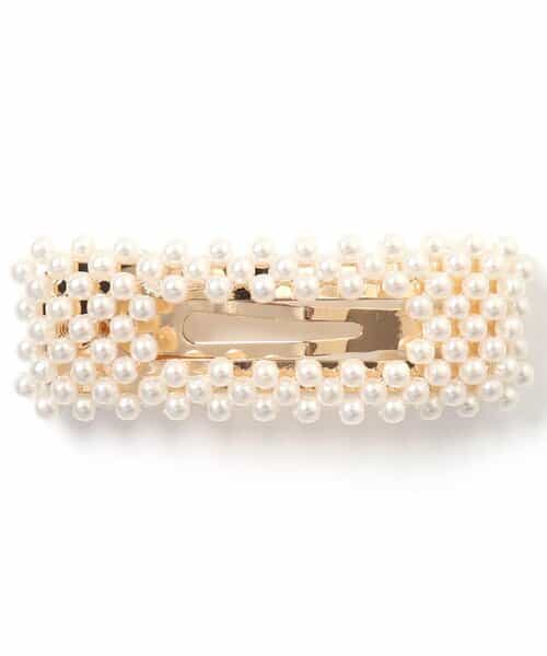 ★【アウトレット】期間限定SALE★◇5/7(火) お昼12:59で販売終了◇チュール＆ビースヘアクリップ