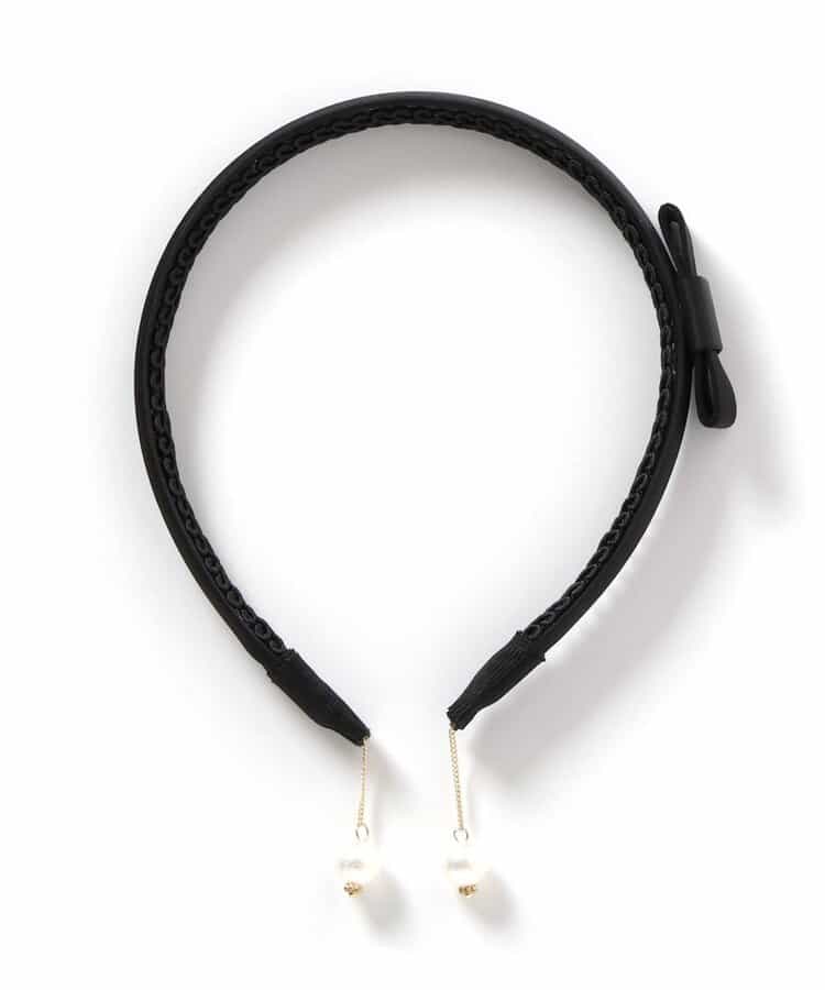 パールイヤリング付カチューシャ【フォーマル対応】