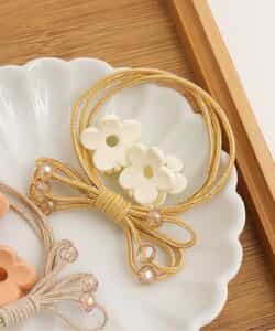 ★SALE★お花ミニクリップ・リボンヘアゴムセット