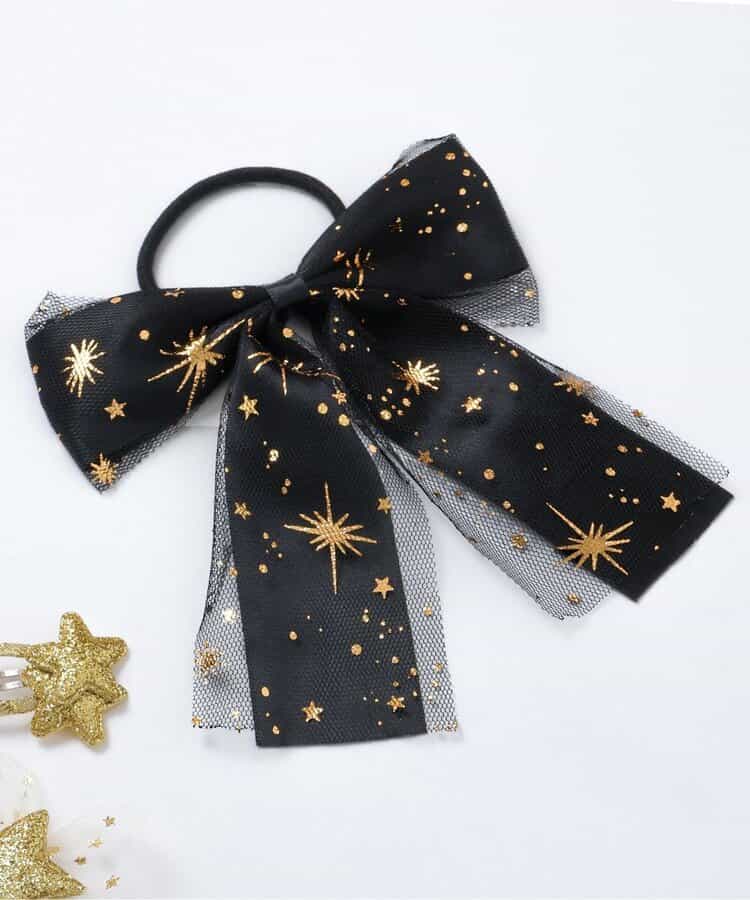 キラキラリボンヘアゴム