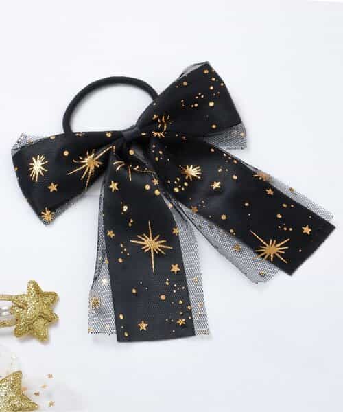 キラキラリボンヘアゴム