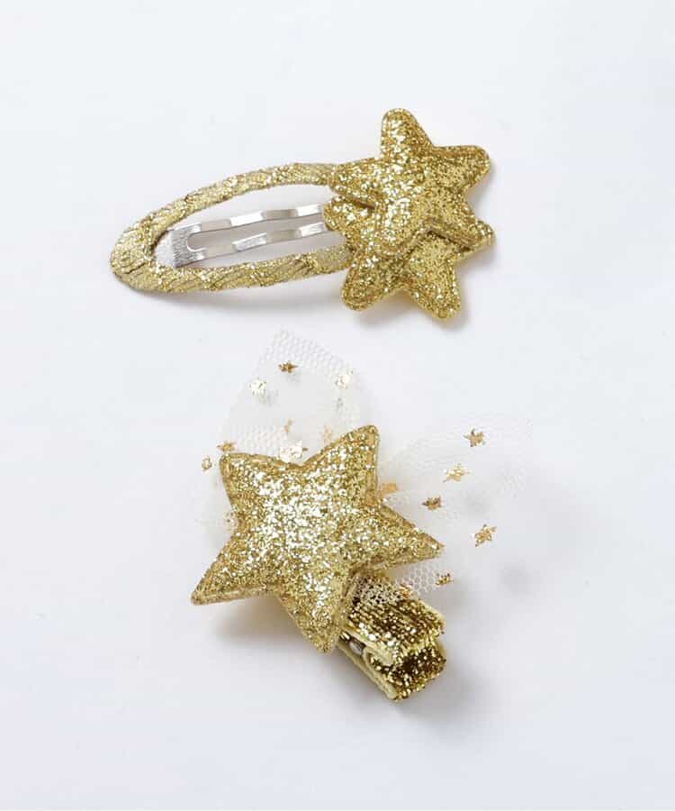 星ラメクリップ2個セット