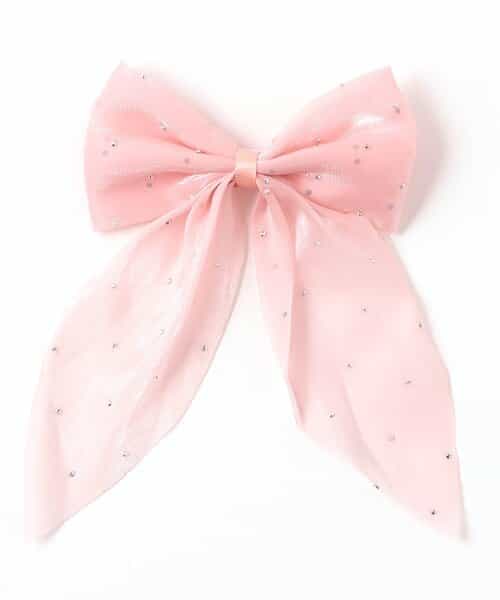 ビジュー付きチュールヘアクリップ