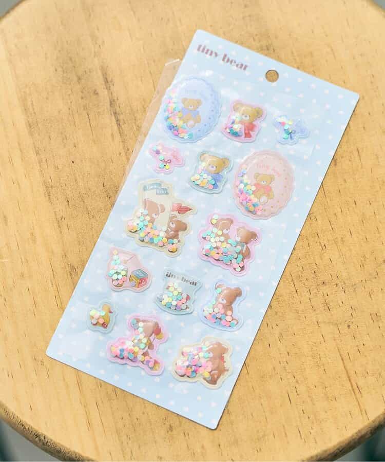 【tiny bear】スパンコールしゃかしゃかシール