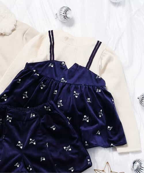 ☆SALE☆スノードロップ刺繍ドッキングトップス（V511064）|apres les 