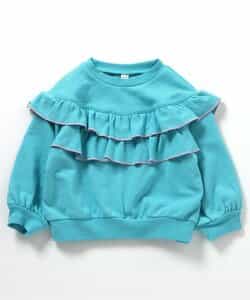 ★均一タイムセール★フラワー・無地メロウフリルトレーナー