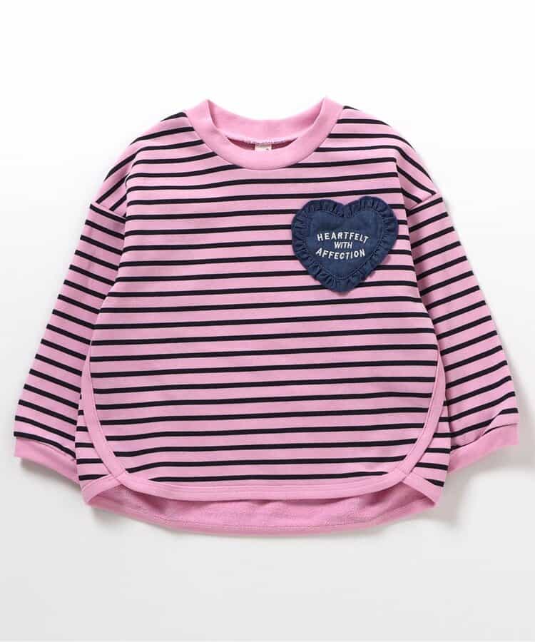 ハートフリルポケットゆったりトレーナー