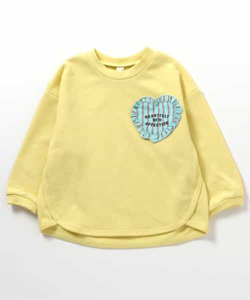 ハートフリルポケットゆったりトレーナー